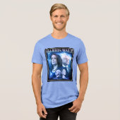 Harris Walz Retro 90er Stil Tri-Blend Shirt (Vorderseite voll)