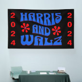 Harris & Walz Retro Blume Banner (Messe)