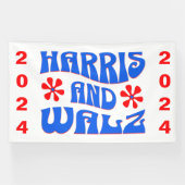 Harris & Walz Retro Blume Banner (Horizontal)