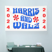 Harris & Walz Retro Blume Banner (Messe)