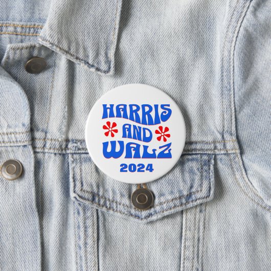 Harris & Walz Retro Blume Button (Beispiel)