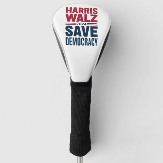 Harris Walz Rette Demokratie Golf Headcover (Vorderseite)