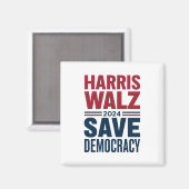 Harris Walz Rette Demokratie Magnet (Vorderseite/Rückseite)