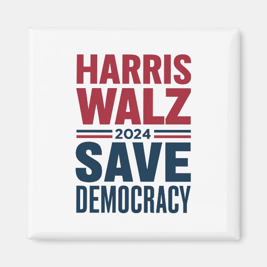 Harris Walz Rette Demokratie Magnet (Vorne)