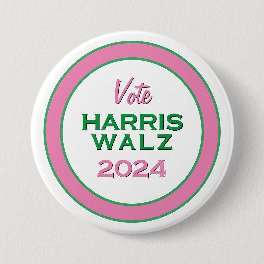 HARRIS WALZ Runde Kampagne 2024 Button (Vorderseite)