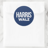 Harris Walz Runder Aufkleber (Tasche)