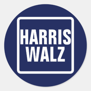 Harris-Walz Runder Aufkleber