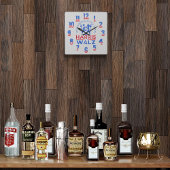 Harris Walz tanzende Katzen machen Amerika wieder Quadratische Wanduhr