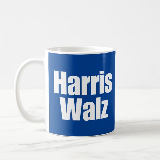 Harris Walz Text Kaffeetasse (Links)