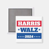 Harris Walz | Tim Walz 2024 Kampagne Blue Red Magnet (Vorderseite/Rückseite)