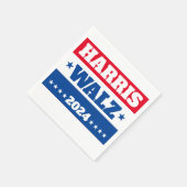 Harris Walz | Tim Walz 2024 Kampagne Blue Red Serviette (Ecke)