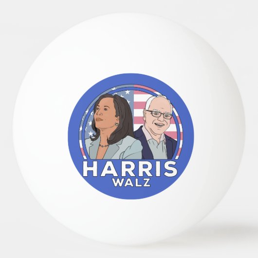 Harris Walz Tischtennisball (Vorderseite)