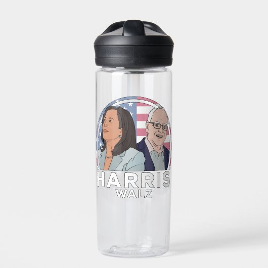 Harris Walz Trinkflasche (Vorderseite)