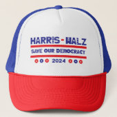 Harris- Walz Trucker Hat Truckerkappe (Vorderseite)