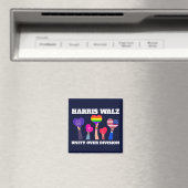 Harris Walz Unity über Division LGBTQ Dark Blue Magnet (In Situ (Geschirrspüler))
