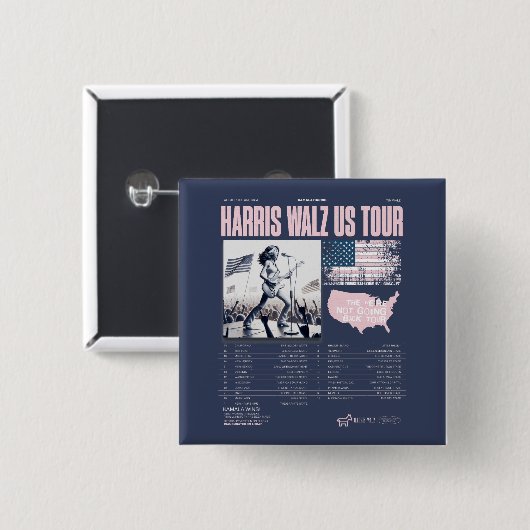 Harris Walz US Tour Kamala Einweihung des Sieges Button (Vorne & Hinten)