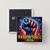 Harris walz Vance 2024 Wahl Button (Vorne & Hinten)