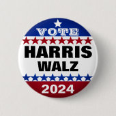 Harris walz Vance 2024 Wahl Button (Vorderseite)