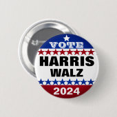 Harris walz Vance 2024 Wahl Button (Vorne & Hinten)