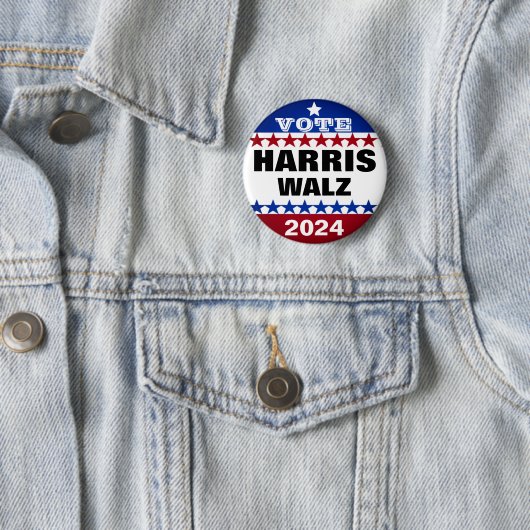 Harris walz Vance 2024 Wahl Button (Beispiel)