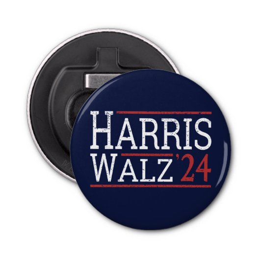 Harris Walz Wahl 2024 I Flaschenöffner (Vorderseite)