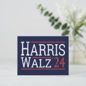 Harris Walz Wahl 2024 I Postkarte (Stehend Vorderseite)
