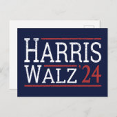 Harris Walz Wahl 2024 I Postkarte (Vorne/Hinten)