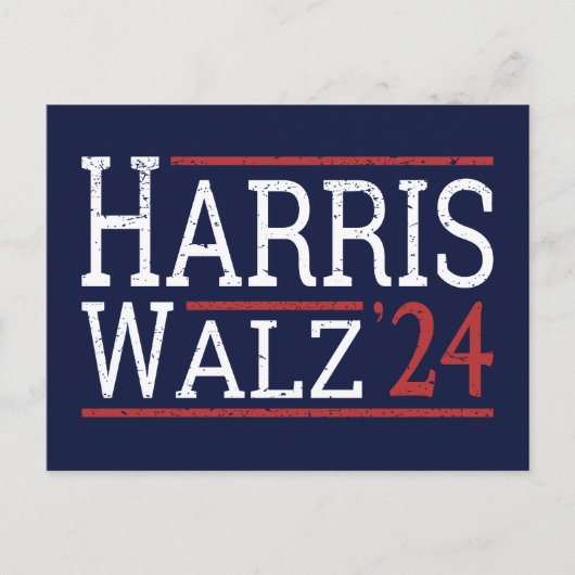 Harris Walz Wahl 2024 I Postkarte (Vorderseite)