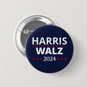 Harris Walz Wahl 2024 III Button (Vorne & Hinten)