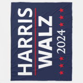 Harris Walz Wahl 2024 III Fleecedecke (Vorderseite)