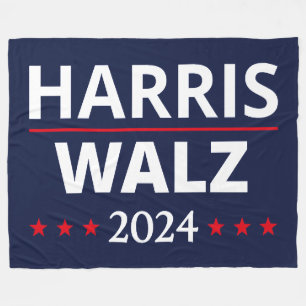 Harris Walz Wahl 2024 III Fleecedecke