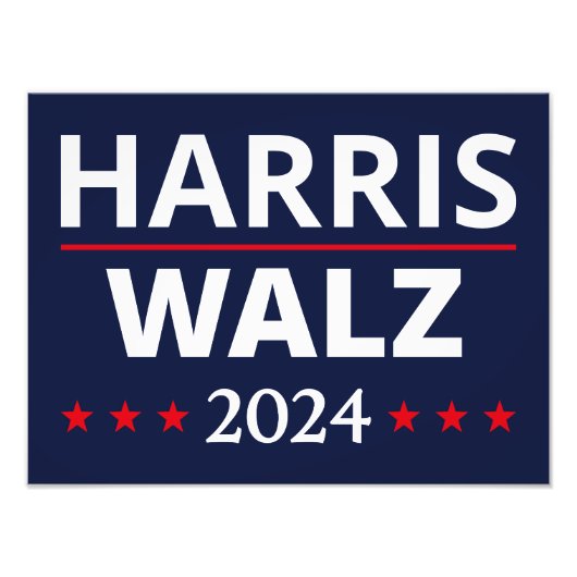 Harris Walz Wahl 2024 III Fotodruck (Vorne)
