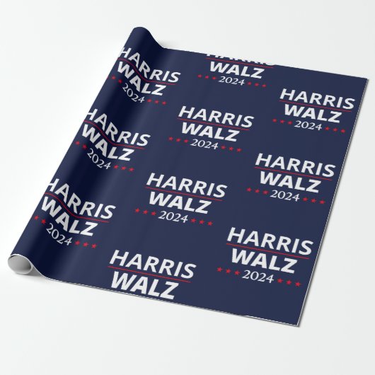 Harris Walz Wahl 2024 III Geschenkpapier (Ungerollt)