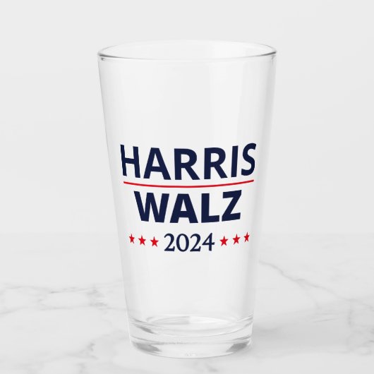 Harris Walz Wahl 2024 III Glas (Vorderseite)