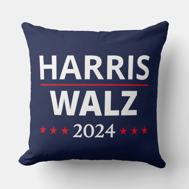 Harris Walz Wahl 2024 III Kissen (Vorderseite)