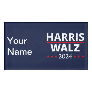 Harris Walz Wahl 2024 III Namenschild