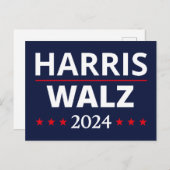 Harris Walz Wahl 2024 III Postkarte (Vorne/Hinten)