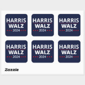 Harris Walz Wahl 2024 III Quadratischer Aufkleber (Blatt)