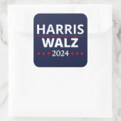 Harris Walz Wahl 2024 III Quadratischer Aufkleber (Tasche)