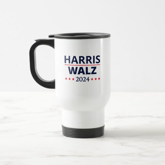 Harris Walz Wahl 2024 III Reisebecher (Links)