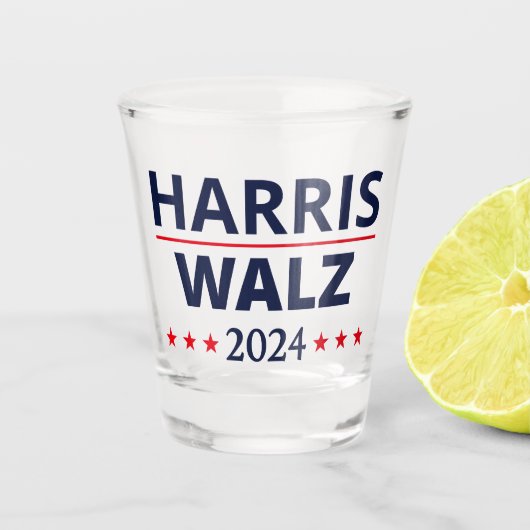 Harris Walz Wahl 2024 III Schnapsglas (Vorderseite)