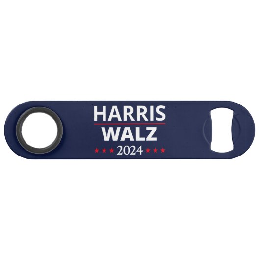 Harris Walz Wahl 2024 III Speed Flaschenöffner (Vorderseite (Horizontal))