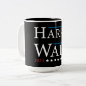 Harris Walz Wahl 2024 Zweifarbige Tasse (Vorderseite Links)