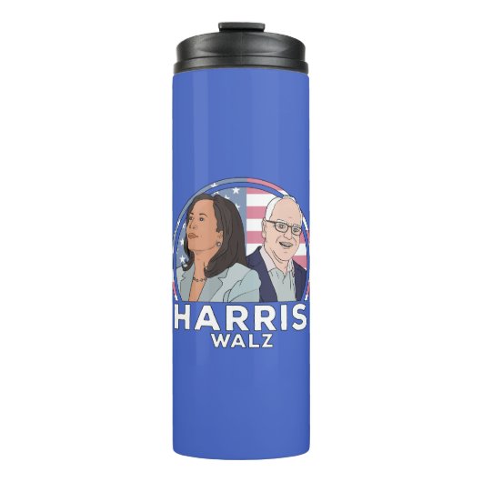 Harris Walz Wahl Thermosbecher (Vorderseite)