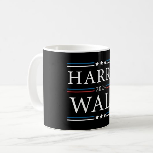 Harris Walz Wahlen 2024 Kaffeetasse (Vorderseite Links)