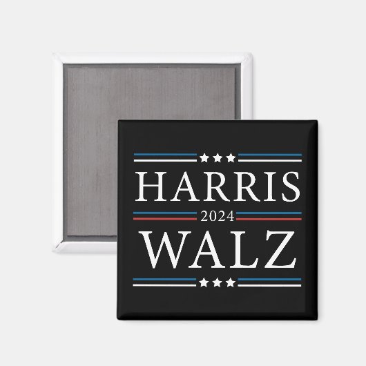 Harris Walz Wahlen 2024 Magnet (Vorderseite/Rückseite)