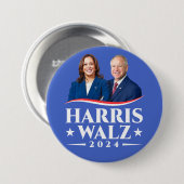 Harris Walz Wahlkampf 2024 Foto Button (Vorne & Hinten)