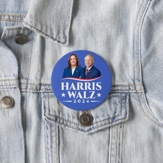 Harris Walz Wahlkampf 2024 Foto Button (Beispiel)