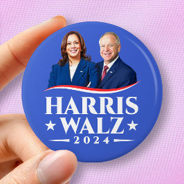 Harris Walz Wahlkampf 2024 Foto Button