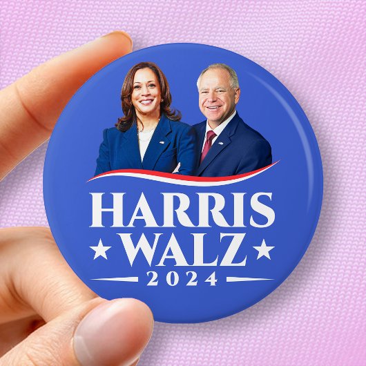 Harris Walz Wahlkampf 2024 Foto Button